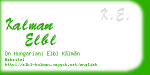 kalman elbl business card